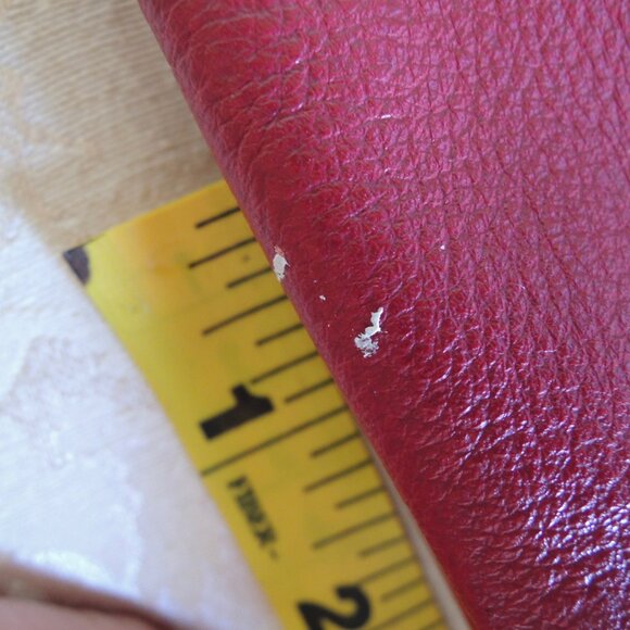 Cristian Red Italian Leather Shoulder Bag Satchel - Picture 12 of 14